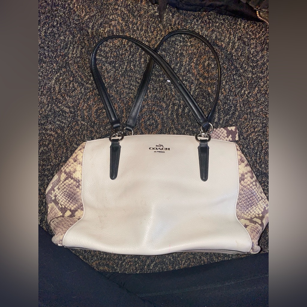 Coach Snakelike Patterned Shoulder Bag